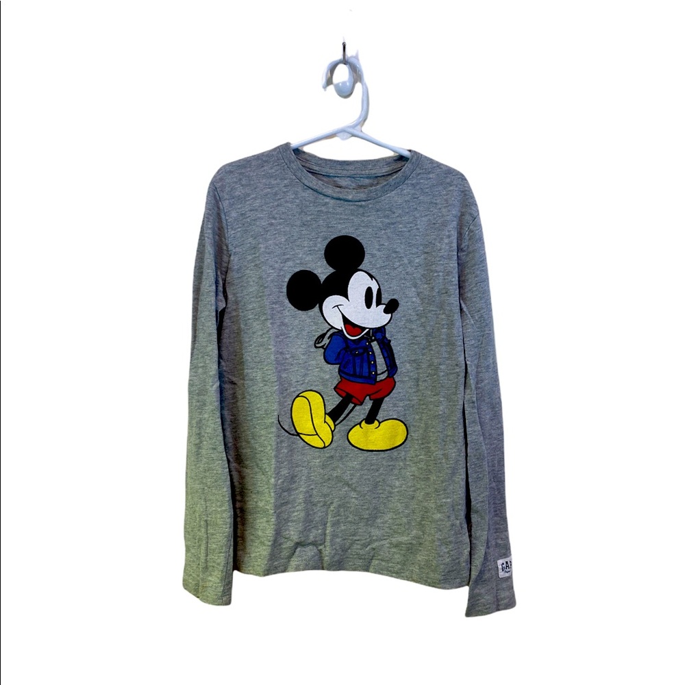 Mickey Mouse Gap Gray Long Sleeve tee Medium